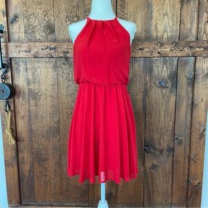 Baby Doll Fit and Flare Little Red Dress Sz XS